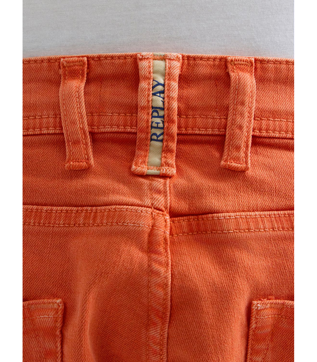 テーパードフィットカラーデニムショーツ 詳細画像 オレンジ 7